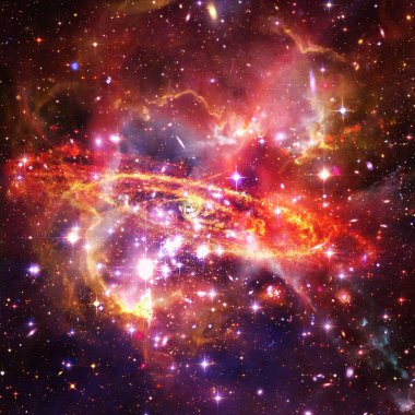 Galaksi ve yıldızlar. Nasa tarafından döşenmiş bu görüntünün unsurları.