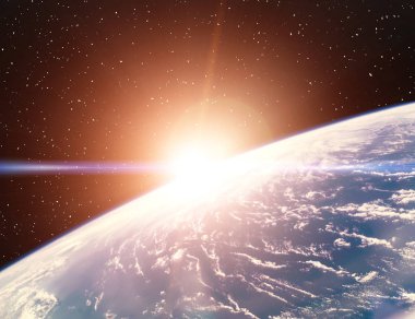 Sunrise. Nasa tarafından döşenmiş bu görüntünün unsurları.