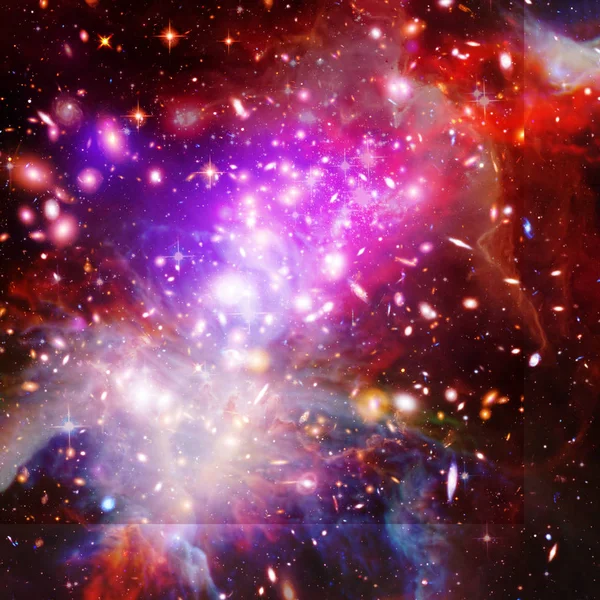 Kosmisk galax bakgrund. Stjärnor och kosmisk gas. Elementen i t — Stockfoto