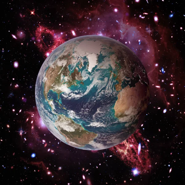 Tierra, galaxia y estrellas. Los elementos de esta imagen amueblada b — Foto de Stock
