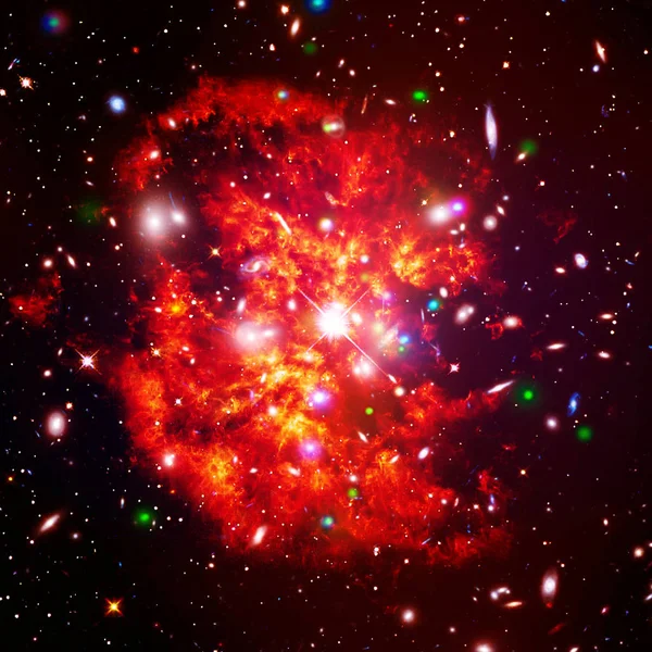 Σταρφιλντ, γαλαξίες και φωτοβολίδες. Τα στοιχεία αυτής της εικόνας επίπλων — Φωτογραφία Αρχείου