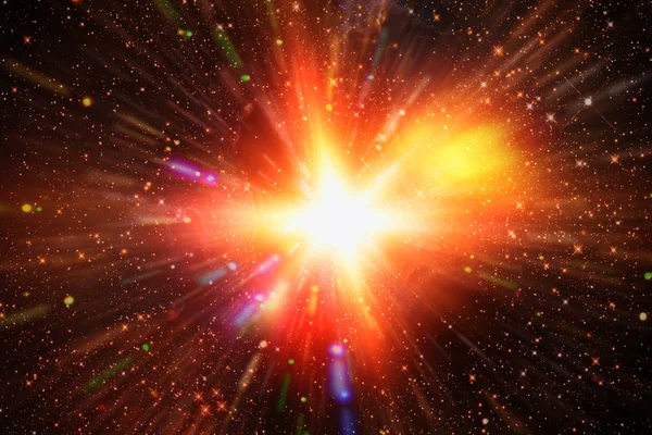 Abstrakt bakgrund av ljus explosion. Starburst. Solstrålar. Den — Stockfoto