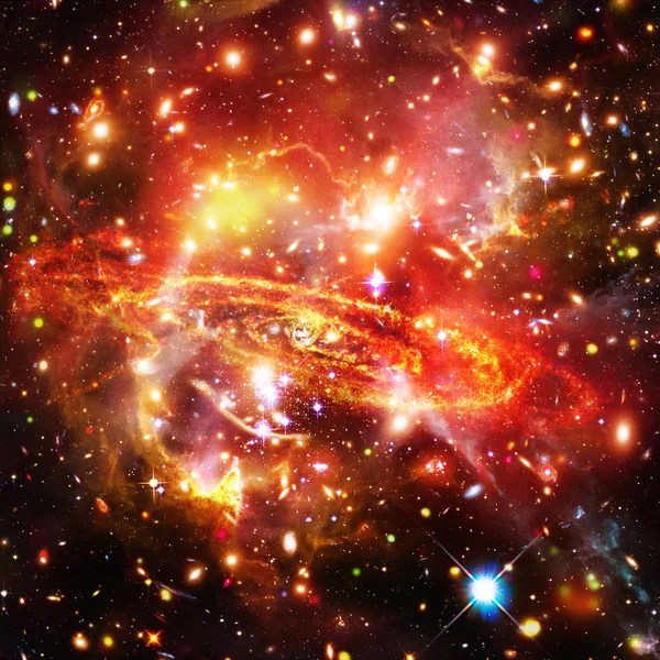 Galaksi ve yıldızlar. Nasa tarafından döşenmiş bu görüntünün unsurları.