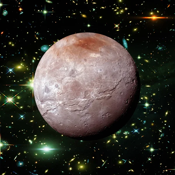 Pluto. Güneş sisteminin cüce gezegeni. Bu im elemanları — Stok fotoğraf