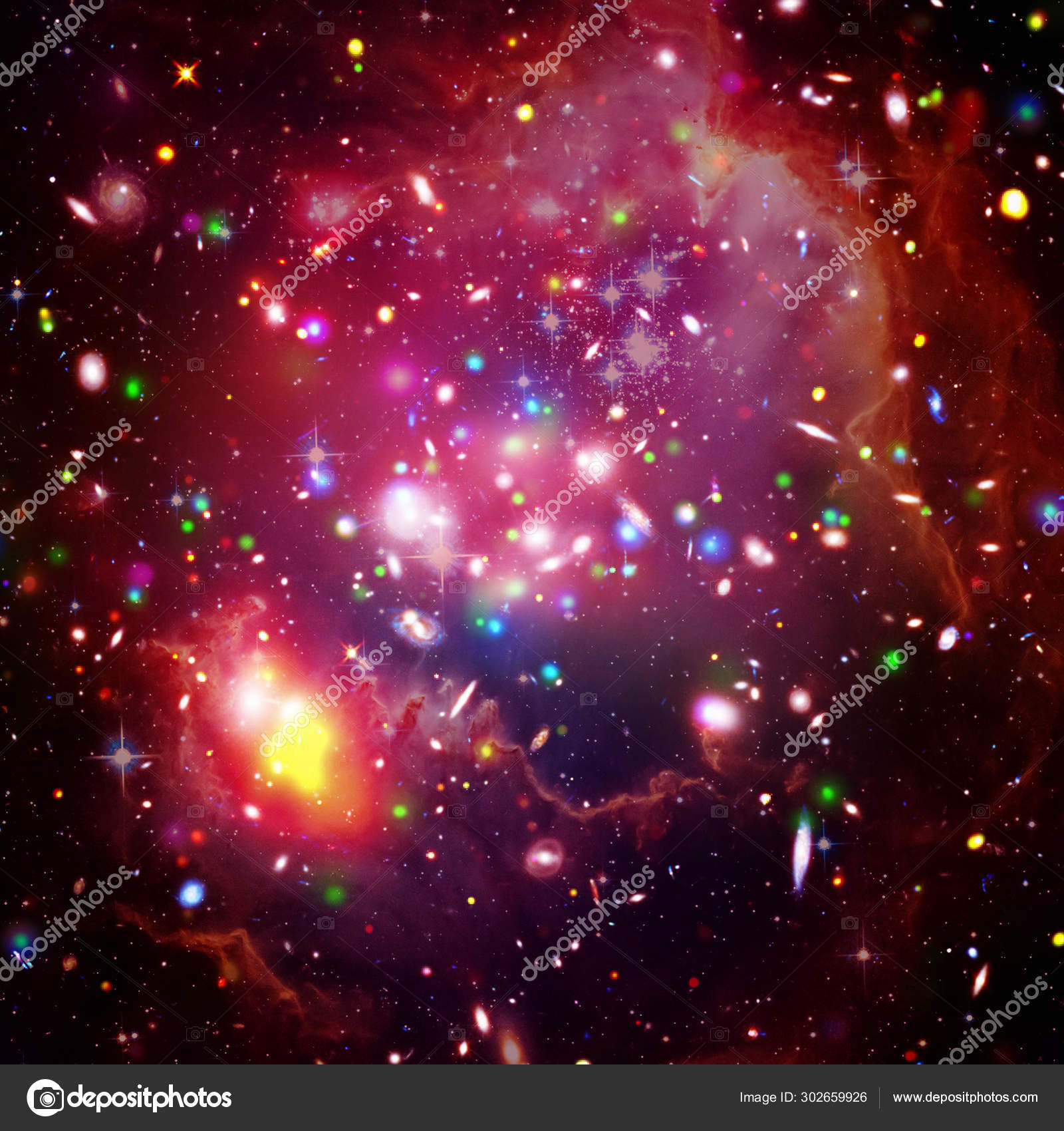 宇宙星系背景 恒星和宇宙气体 T 的元素 图库照片 C Kvart777 Ukr Net