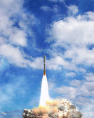 Roket uzay gemisi. Nasa tarafından döşenmiş bu görüntünün unsurları.