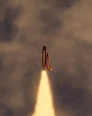 Roket uzay gemisi. Nasa tarafından döşenmiş bu görüntünün unsurları.