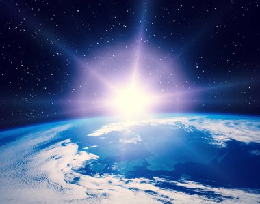 Harika gün doğumu. Nasa tarafından döşenmiş bu görüntünün unsurları.