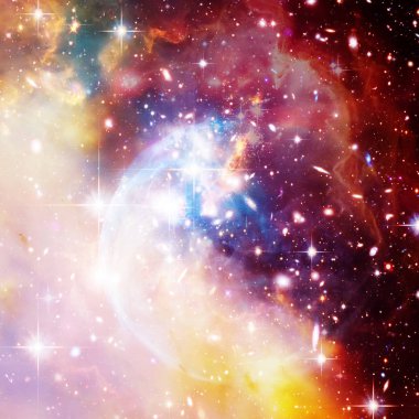 Kozmik galaksi arka planı. Yıldızlar ve kozmik gaz. t elemanları