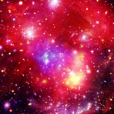 Yıldızlı dış uzay. Nasa tarafından döşenmiş bu görüntünün unsurları