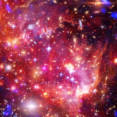 Galaksi, bulutsu ve gaz. Bu görüntünün unsurları tarafından döşenmiş 