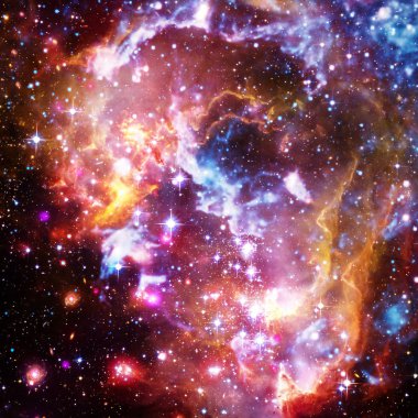 Galaksi ve ışık. Nasa tarafından döşenmiş bu görüntünün unsurları.