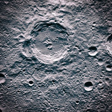 Kraterler, gezegen yüzeyi. Ay. Bu görüntünün öğeleri döşenmiş
