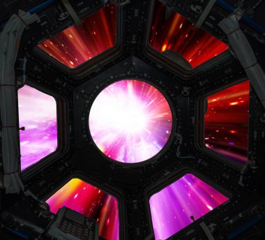 Starburst ile canlı renkli arka plan. Soyut radyal çizgiler