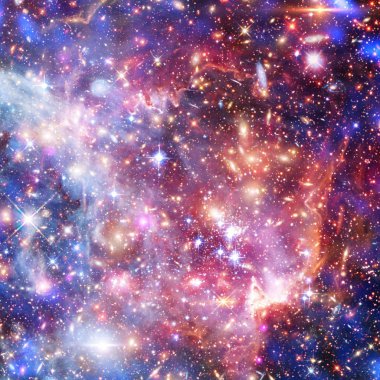 Galaksi, bulutsu ve gaz. Bu görüntünün unsurları tarafından döşenmiş 
