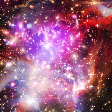 Galaksi, bulutsu ve gaz. Bu görüntünün unsurları tarafından döşenmiş 