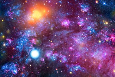Parlıyordu galaksi. Bu görüntünün unsurları tarafından döşenmiş 