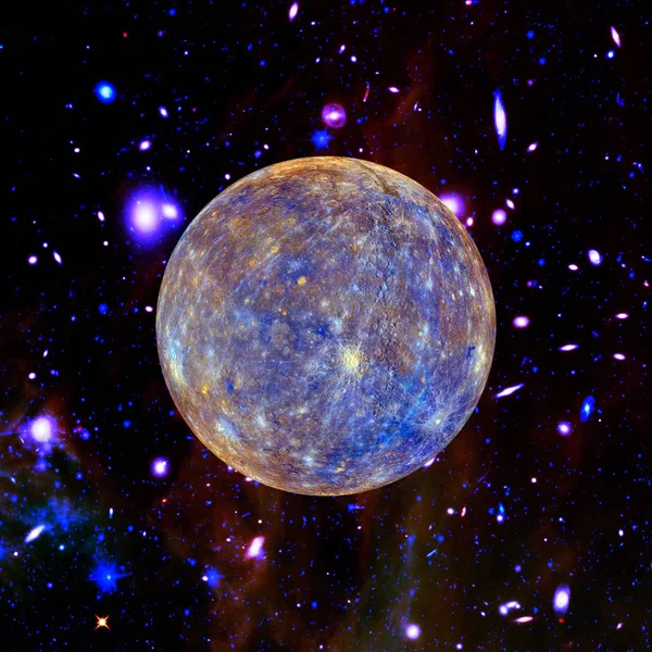 Mercur în culoare. Elementele acestei imagini furnizate de NASA . — Fotografie, imagine de stoc