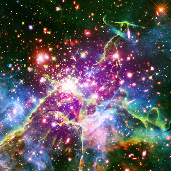 Nébuleuse et galaxies dans l'espace. Les éléments de cette image fournissent — Photo
