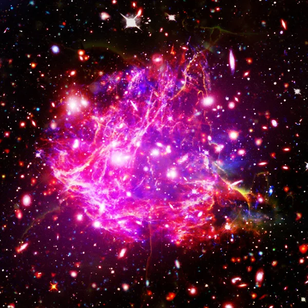 Nebulosa e galassie nello spazio. Gli elementi di questa immagine forniscono — Foto Stock