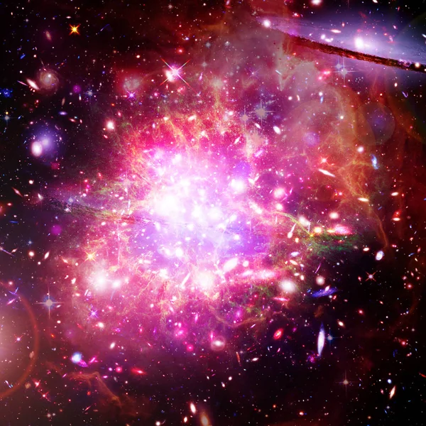 Φόντο κοσμικού γαλαξία. Αστέρια και κοσμικό αέριο. Τα στοιχεία του t — Φωτογραφία Αρχείου