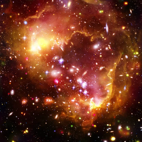 Galaktyka i światło. Elementy tego obrazu dostarczone przez NASA. — Zdjęcie stockowe