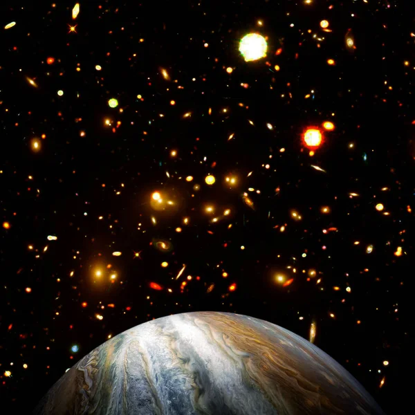 Júpiter y el espacio exterior, galaxias. Los elementos de esta imagen fu — Foto de Stock