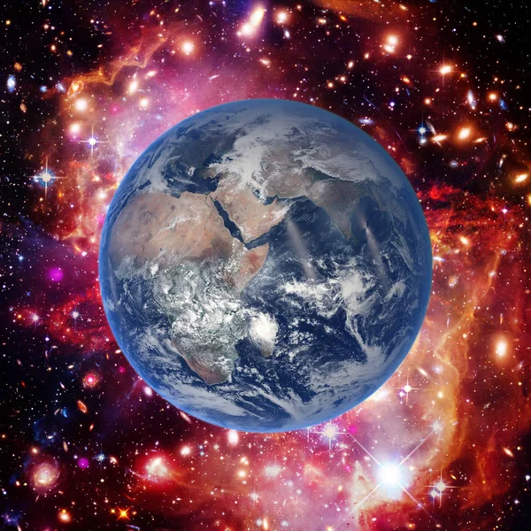 Země z vesmíru s dramatickým výhledem. Prvky tohoto imagu — Stock fotografie
