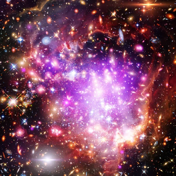 Galax, nebulosa och gas. De delar av denna bild som — Stockfoto