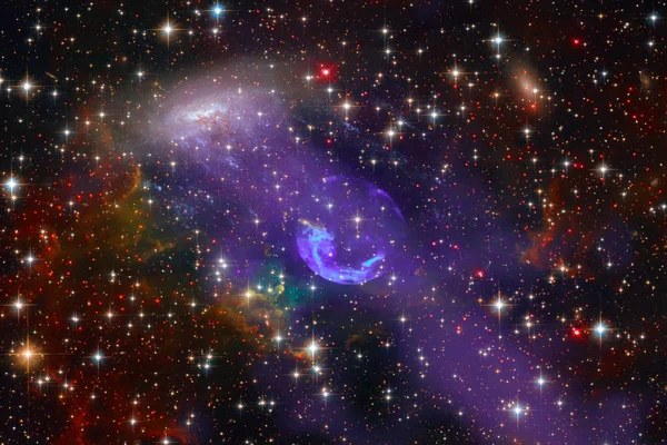 Space Background with Colorful Galaxy Cloud Nebula. The elements — Stock Photo, Image