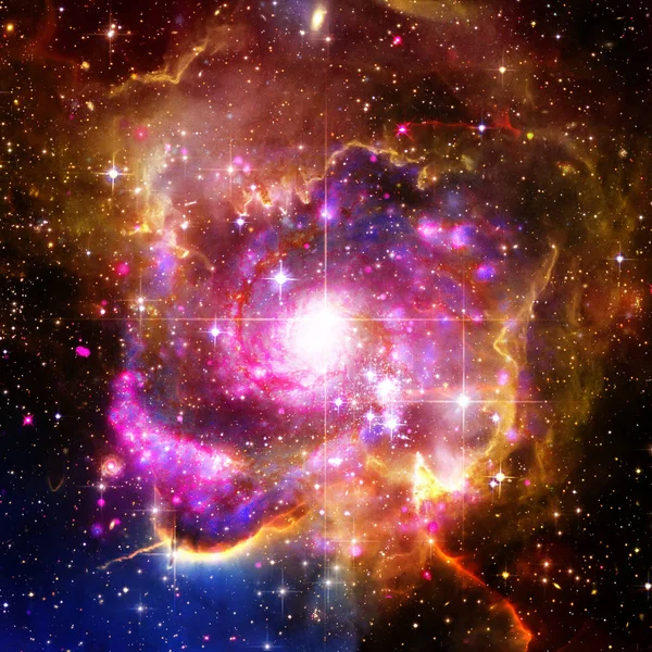 银河和光。这张由美国宇航局提供的图像的元素. — 图库照片