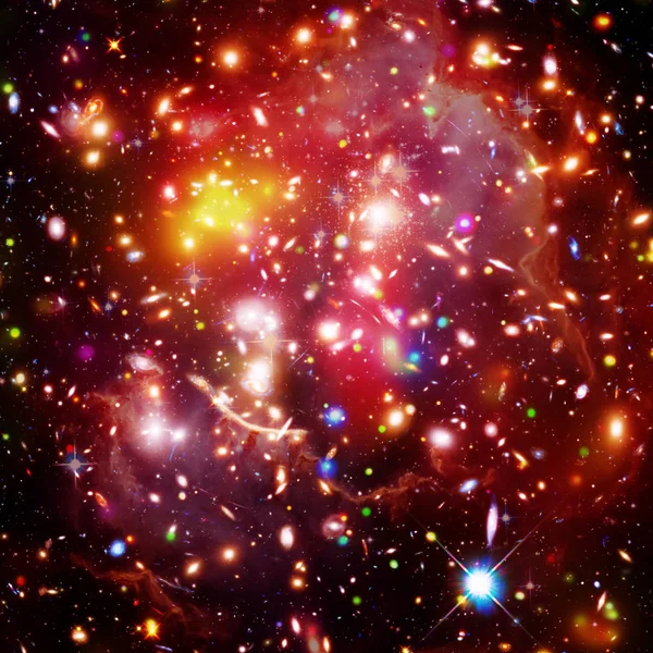 Fundo da galáxia cósmica. Estrelas e gás cósmico. — Fotografia de Stock