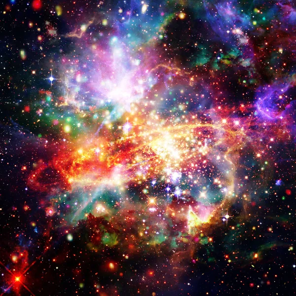 Space Background with Colorful Galaxy Cloud Nebula. The elements