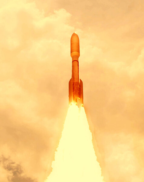 Ракета. Элементы этого изображения предоставлены НАСА
.