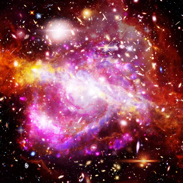 Kosmische Galaxy achtergrond. Sterren en kosmisch gas. De elementen van t — Stockfoto