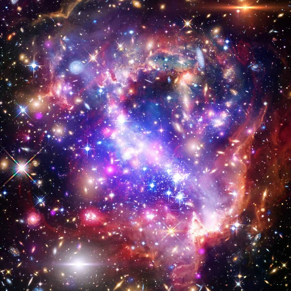 Galax, nebulosa och gas. De delar av denna bild som — Stockfoto