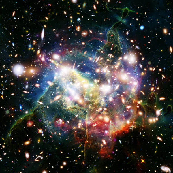 Glaxies i Mgławica w głębokiej przestrzeni. Gromada gwiazd. Elementy — Zdjęcie stockowe