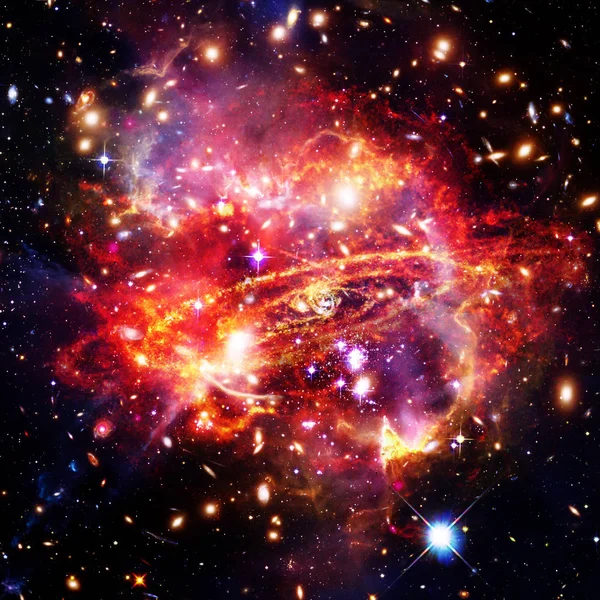 Rymd bakgrund med färgglada Galaxy Cloud Nebula. Elementen — Stockfoto