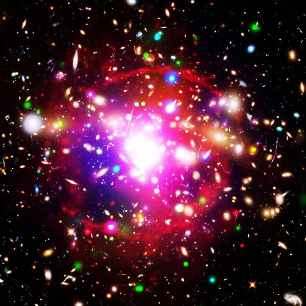 Glaxias y nebulosas en el espacio profundo. Cluster estelar. Los elementos de — Foto de Stock