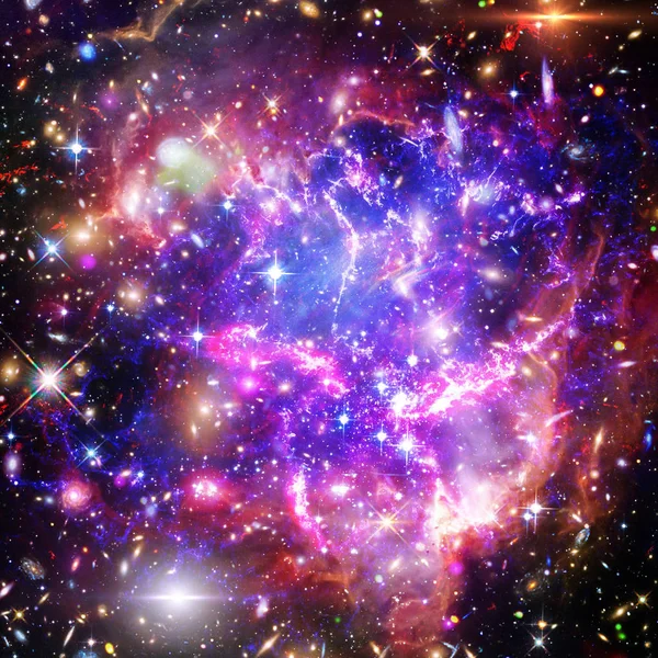 Galax, nebulosa och gas. De delar av denna bild som — Stockfoto