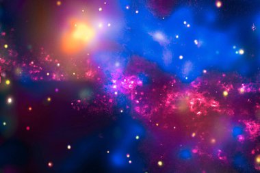 Parlıyordu galaksi. Bu görüntünün unsurları tarafından döşenmiş 