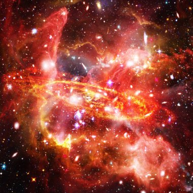 Galaksi ve yıldızlar. Nasa tarafından döşenmiş bu görüntünün unsurları.