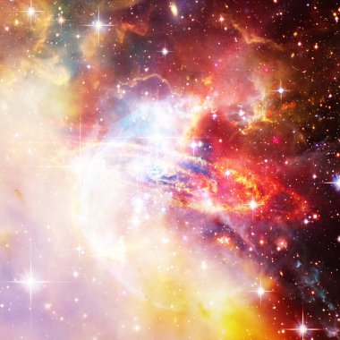 Galaksi ve yıldızlar. Nasa tarafından döşenmiş bu görüntünün unsurları.