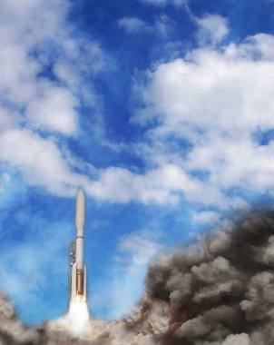 Roket uzay gemisi. Nasa tarafından döşenmiş bu görüntünün unsurları.