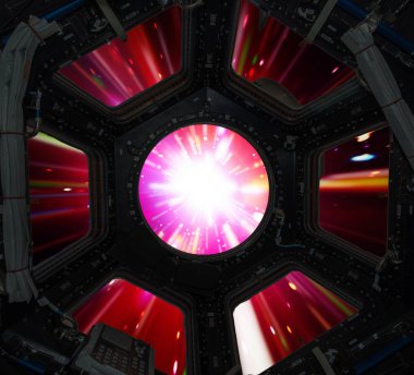 Starburst ile canlı renkli arka plan. Soyut radyal çizgiler