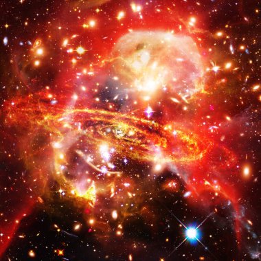Galaksi ve yıldızlar. Nasa tarafından döşenmiş bu görüntünün unsurları.
