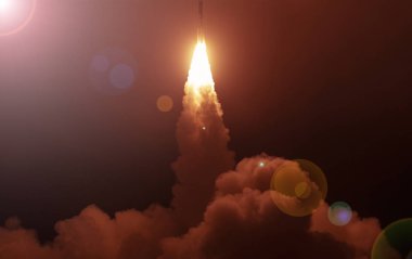 Roket. Nasa tarafından döşenmiş bu görüntünün unsurları.