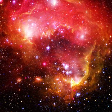 Galaksi ve ışık. Nasa tarafından döşenmiş bu görüntünün unsurları.