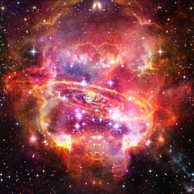 Galaksi ve yıldızlar. Nasa tarafından döşenmiş bu görüntünün unsurları.