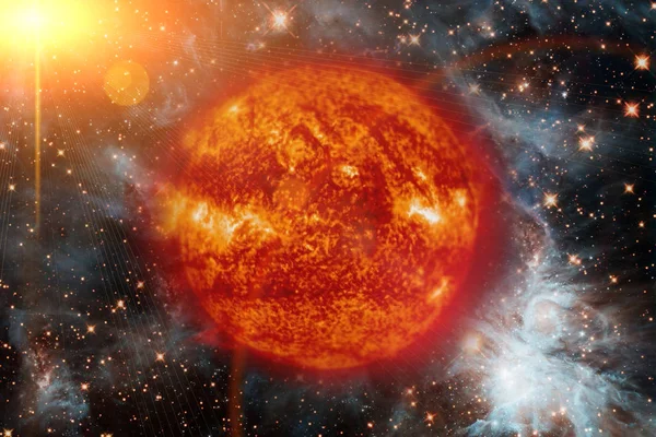 Uzayda güneş var. Nasa tarafından döşenmiş bu görüntünün unsurları